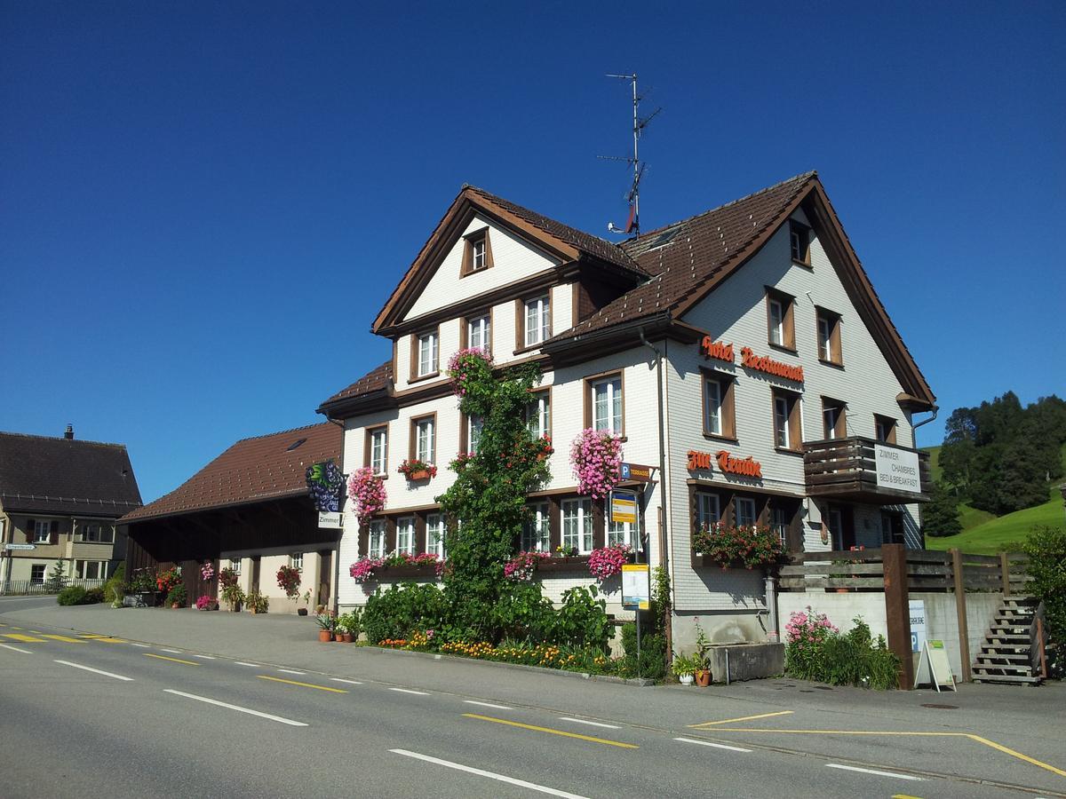 Hotel Garni Traube B&B Schwellbrunn Exterior foto